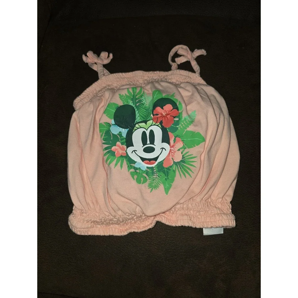 Disney small world minnie mouse‎ cropped top and Bermuda shorts size 5 6